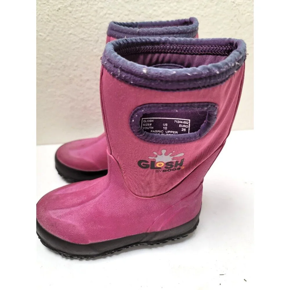 Glosh‎ By Bogs Youth Pink Waterproof Pull On Boots Size 10